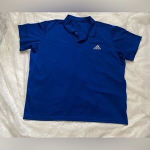 Adidas Blue Polo Shirt Performance Athletic Design